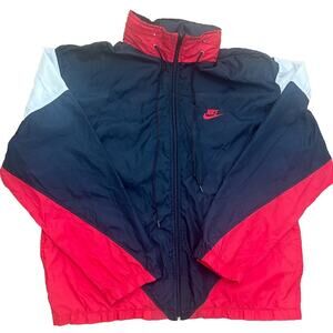 Vintage 1990’s Nike Windbreaker Red Black White Large